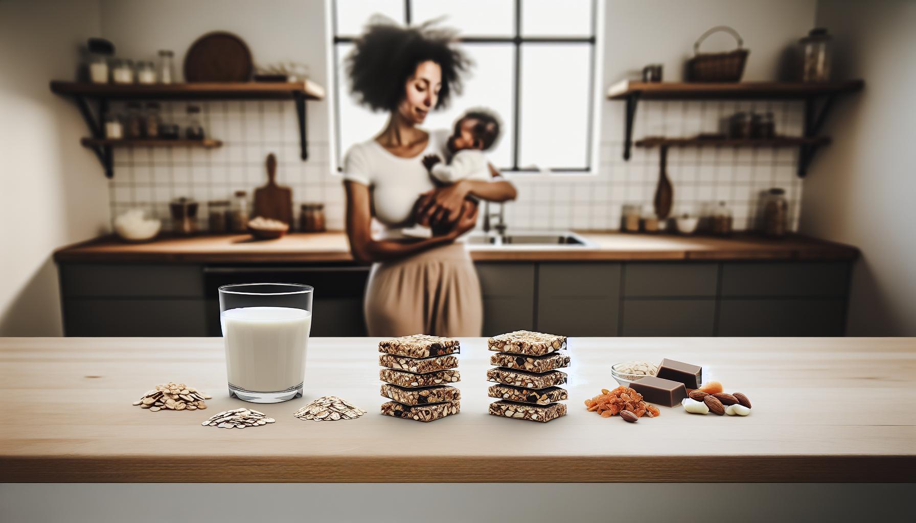 Key Nutrients for Lactating Moms in Granola Bars (AI Generated Image)