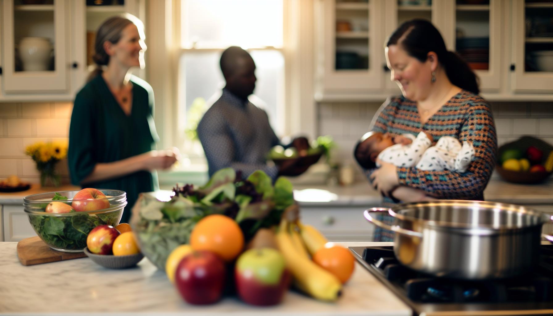 Balancing Taste and Nutrition Postpartum (AI Generated Image)