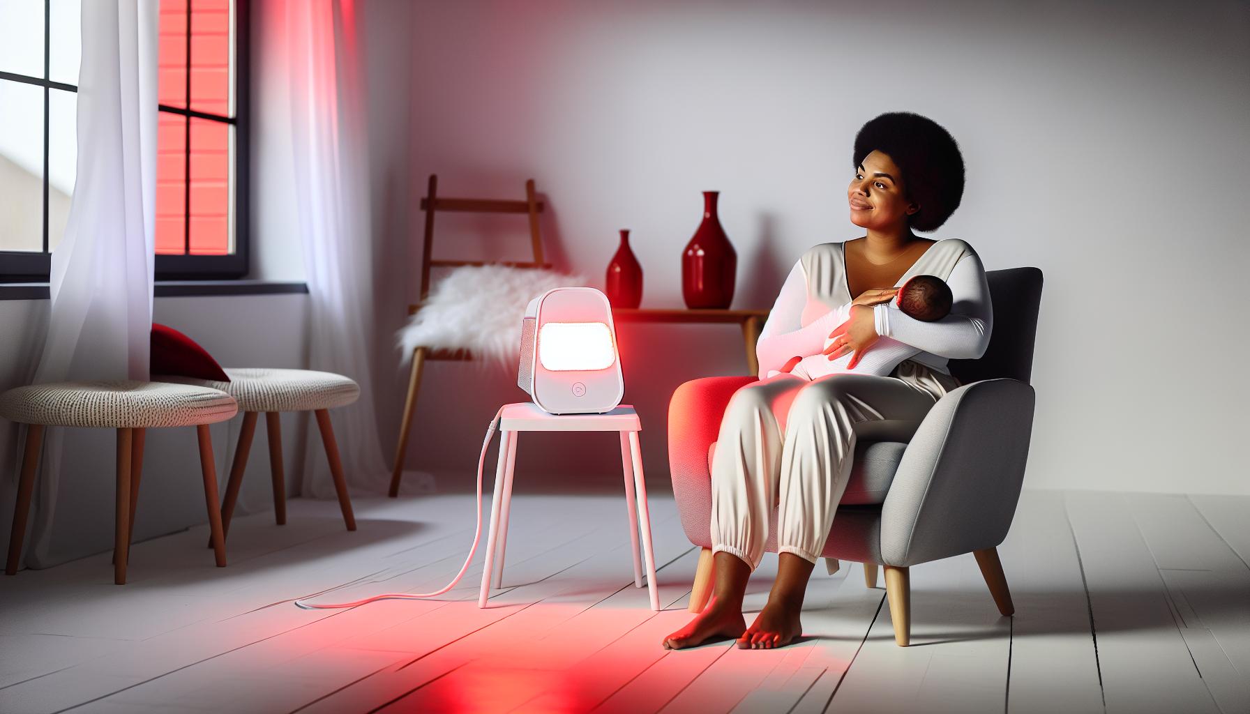 Expert Opinions on Using Red Light Therapy While nursing (AI Generated Image)